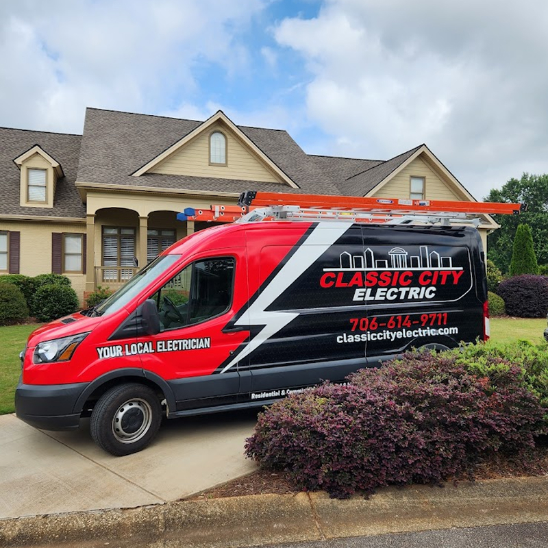 Classic CIty Electric Van with Branded Graphics